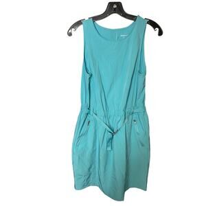 NEW Swiss Alps Camp Dress MEDIUM Blue Elastic Waist Outdoor Hiking Athleisure